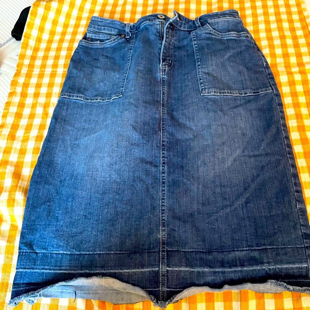 Midi Jean skirt